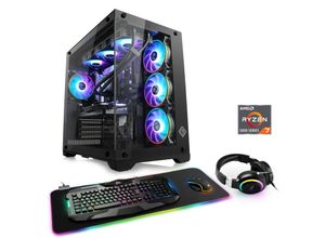 4061474198095 - CSL Gaming-PC Aqueon A56316 Advanced Edition Computer Gr Microsoft Windows 11 Home (64 Bit) 32 GB RAM 1000 GB SSD schwarz Gaming PCs