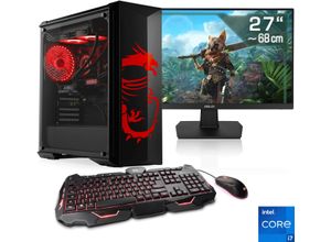 4061474211312 - E (A bis G) CSL Gaming-PC-Komplettsystem HydroX V29570 MSI Dragon Advanced Edition Computer-Komplettsysteme Gr Microsoft Windows 11 Home (64 Bit) 16 GB RAM 1000 GB SSD schwarz PC Sets