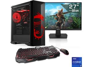 4061474211473 - E (A bis G) CSL Gaming-PC-Komplettsystem HydroX V29584 MSI Dragon Advanced Edition Computer-Komplettsysteme Gr Microsoft Windows 11 Home (64 Bit) 16 GB RAM 1000 GB SSD schwarz PC Sets