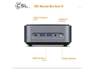 4061474213897 - CSL PC Narro Box Core i3   32GB 1000 GB M2 SSD Windo 11 Pro Computer Gr Microsoft Windows 11 Pro (64 Bit) 16 GB RAM 1000 GB SSD schwarz