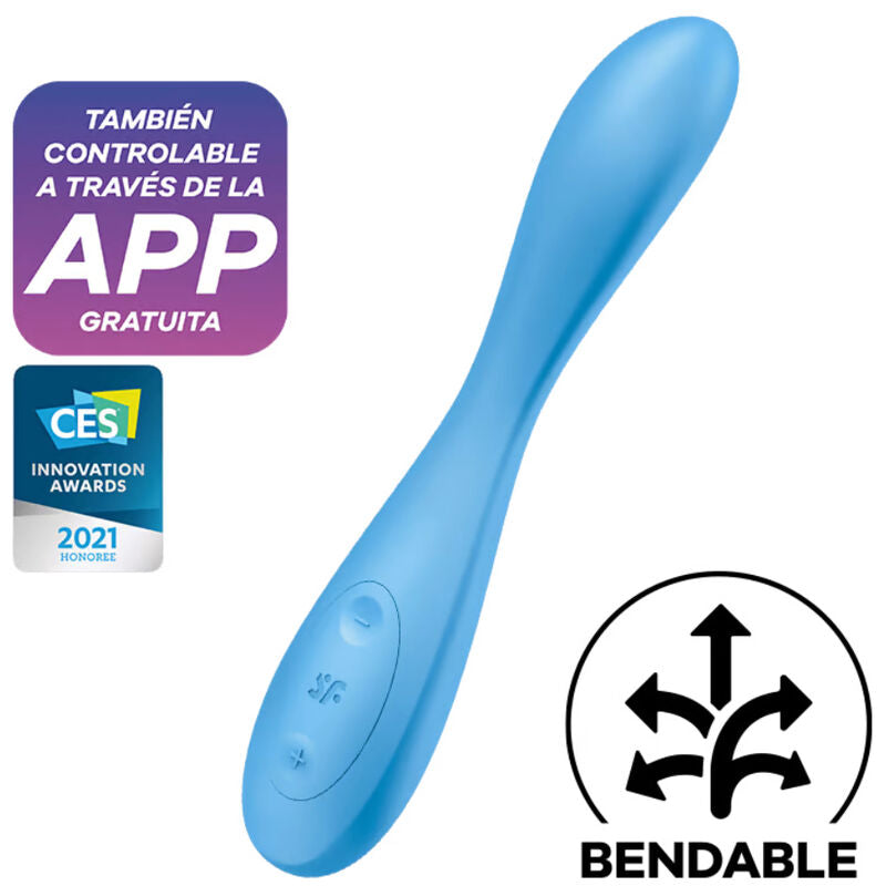4061504038698 - SATISFYER - G-SPOT FLEX 4+ MULTI VIBRATOR APP BLAU