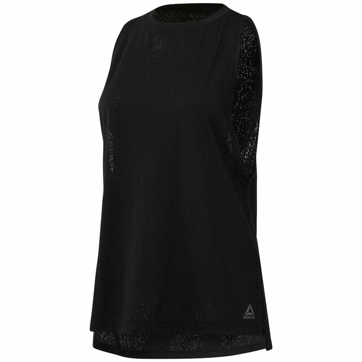 4061617833326 - Ärmelloses Damen-T-Shirt Burnout Schwarz