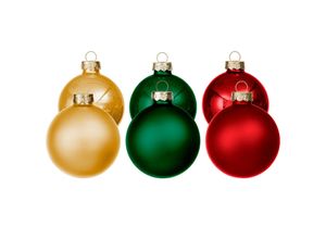 4061752201394 - Weihnachtskugeln aus Glas grün rot gold 6 cm Ø 12 Stück