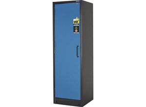 4061753001252 - eurokraft pro Feuerbeständiger Gefahrstoffschrank Typ 90 1-türig 3 Fachböden Tür lichtblau