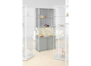 4061753002778 - eurokraft pro Design-Vitrine mit Unterschrank HxBxT 1800 x 820 x 420 ohne Beleuchtung