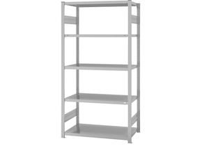 4061753027016 - eurokraft pro System-Steckregal Bauart mittelschwer kunststoffbeschichtet Regalhöhe 2000 mm Grundregal Breite x Tiefe 1000 x 600 mm