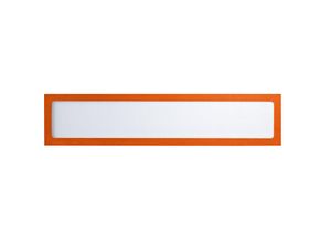 4061753042453 - eurokraft basic Magnetische Infotasche für Überschriften DIN A4 quer   DIN A3 hoch 312 x 60 mm Rahmen orange VE 10 Stk