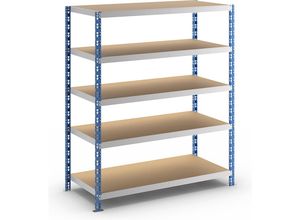 4061753093288 - eurokraft basic Großfach-Steckregal mit Spanplatten-Böden Tiefe 700 mm Grundregal HxB 1820 x 1550 mm