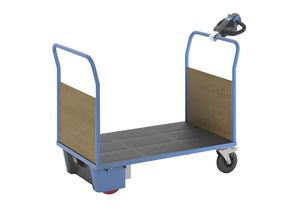 4061753236883 - eurokraft pro Plattformwagen mit Elektroantrieb 2 MDF-Stirnwände LxBxH 1620 x 800 x 1300 mm