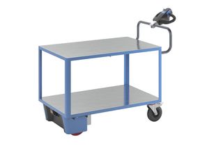 4061753237095 - eurokraft pro Montagewagen mit Elektroantrieb 2 Etagen verzinkt LxBxH 1670 x 800 x 1300 mm blau