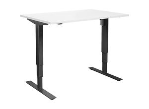 4061753258601 - Schreibtisch Atlanta elektrisch höhenverstellbar gerade BxT 1400 x 800 mm weiß schwarz kaiserkraft