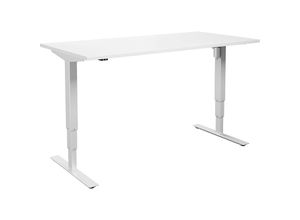 4061753258809 - Schreibtisch Atlanta elektrisch höhenverstellbar gerade BxT 1600 x 800 mm weiß weiß