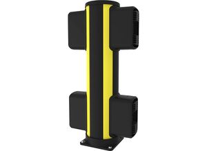 4061753258953 - Axelent Rammschutz-Mittelpoller X-Protect Höhe 870 mm zwei Anschlüsse gegenüberliegend
