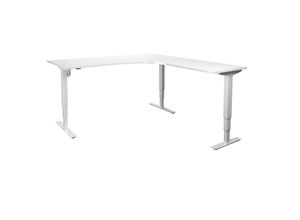 4061753259707 - Schreibtisch Atlanta elektrisch höhenverstellbar L-Form BxT 1800 x 2000 mm weiß weiß rechts
