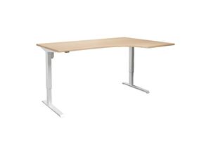 4061753260055 - eurokraft basic Schreibtisch Venla elektrisch höhenverstellbar Ecke BxT 1800 x 1200 mm Birke weiß rechts