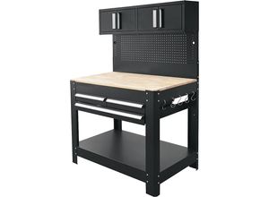 4061753261199 - Werkbank mit Lochrückwand 3 Schubladen 2 Schränke Breite 1140 mm kaiserkraft