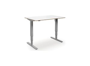 4061753261328 - Schreibtisch Atlanta Trend elektrisch höhenverstellbar gerade BxT 1200 x 800 mm weiß silber