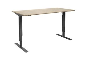 4061753261427 - Schreibtisch Atlanta Trend elektrisch höhenverstellbar gerade BxT 1400 x 800 mm Eiche schwarz