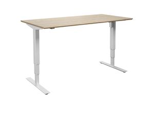 4061753261434 - Schreibtisch Atlanta Trend elektrisch höhenverstellbar gerade BxT 1400 x 800 mm Eiche weiß