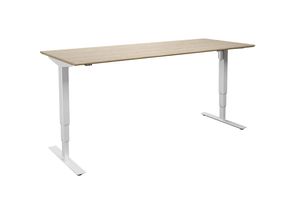 4061753261670 - Schreibtisch Atlanta Trend elektrisch höhenverstellbar gerade BxT 1800 x 800 mm Eiche weiß