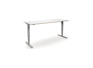 4061753261687 - Schreibtisch Atlanta Trend elektrisch höhenverstellbar gerade BxT 1800 x 800 mm weiß silber