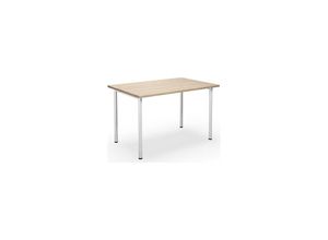 4061753261915 - Mehrzwecktisch DUO-C gerade Platte HxT 700 - 800 x 800 mm Breite 1200 mm Eiche weiß 4061753261915 - Mehrzwecktisch DUO-C gerade Platte HxT 700 - 800 x 800 mm Breite 1200 mm Eiche weiß