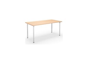 4061753262219 - Mehrzwecktisch DUO-C gerade Platte BxT 1600 x 800 mm Birke weiß