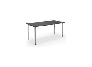 4061753262288 - Mehrzwecktisch DUO-C gerade Platte HxT 700 - 800 x 800 mm Breite 1600 mm dunkelgrau silber kaiserkraft