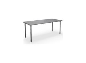 4061753262318 - Mehrzwecktisch DUO-C gerade Platte BxT 1600 x 800 mm lichtgrau schwarz