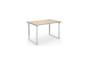 4061753262639 - Mehrzwecktisch DUO-O gerade Platte BxT 1200 x 800 mm Eiche weiß