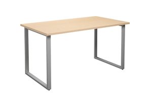 4061753262738 - Mehrzwecktisch DUO-O gerade Platte BxT 1400 x 800 mm Birke silber