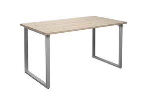 4061753262790 - Mehrzwecktisch DUO-O gerade Platte BxT 1400 x 800 mm Eiche silber