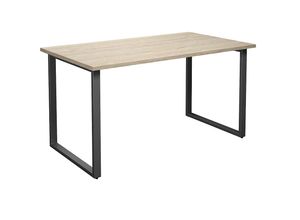 4061753262806 - Mehrzwecktisch DUO-O gerade Platte BxT 1400 x 800 mm Eiche schwarz