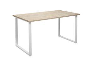 4061753262813 - Mehrzwecktisch DUO-O gerade Platte Tiefe 800 mm Breite 1400 mm Eiche weiß 4061753262813 - Mehrzwecktisch DUO-O gerade Platte Tiefe 800 mm Breite 1400 mm Eiche weiß