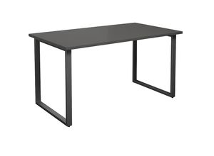 4061753262844 - Mehrzwecktisch DUO-O gerade Platte BxT 1400 x 800 mm dunkelgrau schwarz