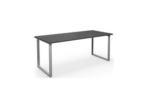 4061753263186 - Mehrzwecktisch DUO-O gerade Platte BxT 1800 x 800 mm dunkelgrau silber