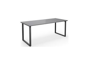 4061753263216 - Mehrzwecktisch DUO-O gerade Platte BxT 1800 x 800 mm lichtgrau schwarz