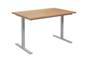 4061753263308 - Mehrzwecktisch DUO-T gerade Platte BxT 1200 x 800 mm Buche silber