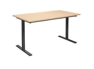 4061753263469 - Mehrzwecktisch DUO-T gerade Platte BxT 1400 x 800 mm Birke schwarz