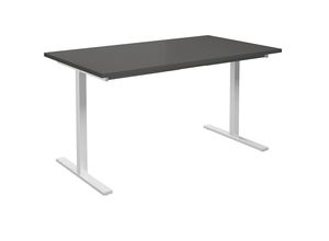 4061753263582 - Mehrzwecktisch DUO-T gerade Platte BxT 1400 x 800 mm dunkelgrau weiß