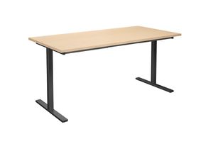 4061753263643 - Mehrzwecktisch DUO-T gerade Platte BxT 1600 x 800 mm Birke schwarz