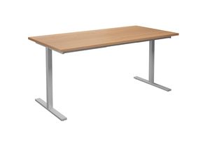 4061753263667 - Mehrzwecktisch DUO-T gerade Platte HxT 740 x 800 mm Breite 1600 mm Buche silber 4061753263667 - Mehrzwecktisch DUO-T gerade Platte HxT 740 x 800 mm Breite 1600 mm Buche silber