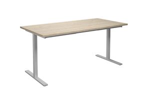 4061753263698 - Mehrzwecktisch DUO-T gerade Platte BxT 1600 x 800 mm Eiche silber