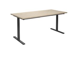 4061753263704 - Mehrzwecktisch DUO-T gerade Platte BxT 1600 x 800 mm Eiche schwarz