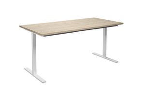 4061753263711 - Mehrzwecktisch DUO-T gerade Platte BxT 1600 x 800 mm Eiche weiß