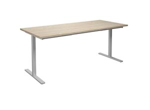 4061753263872 - Mehrzwecktisch DUO-T gerade Platte BxT 1800 x 800 mm Eiche silber