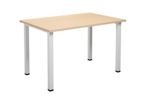 4061753264015 - Mehrzwecktisch DUO-U gerade Platte BxT 1200 x 800 mm Birke weiß