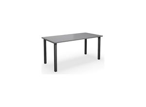 4061753264473 - Mehrzwecktisch DUO-U gerade Platte BxT 1600 x 800 mm lichtgrau schwarz