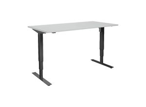 4061753266057 - Schreibtisch Atlanta elektrisch höhenverstellbar gerade BxT 1800 x 800 mm lichtgrau schwarz