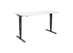 4061753266170 - Schreibtisch Atlanta elektrisch höhenverstellbar gerade BxT 1800 x 800 mm weiß schwarz